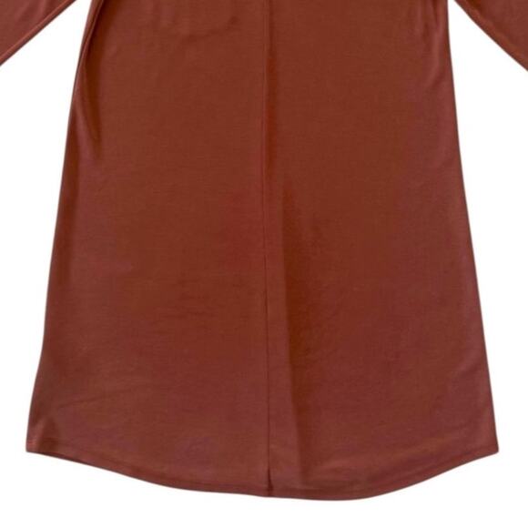 Abercrombie & Fitch Long Sleeve Shirt Dress Winter Dress Size Small Tan / Brown - Picture 7 of 12